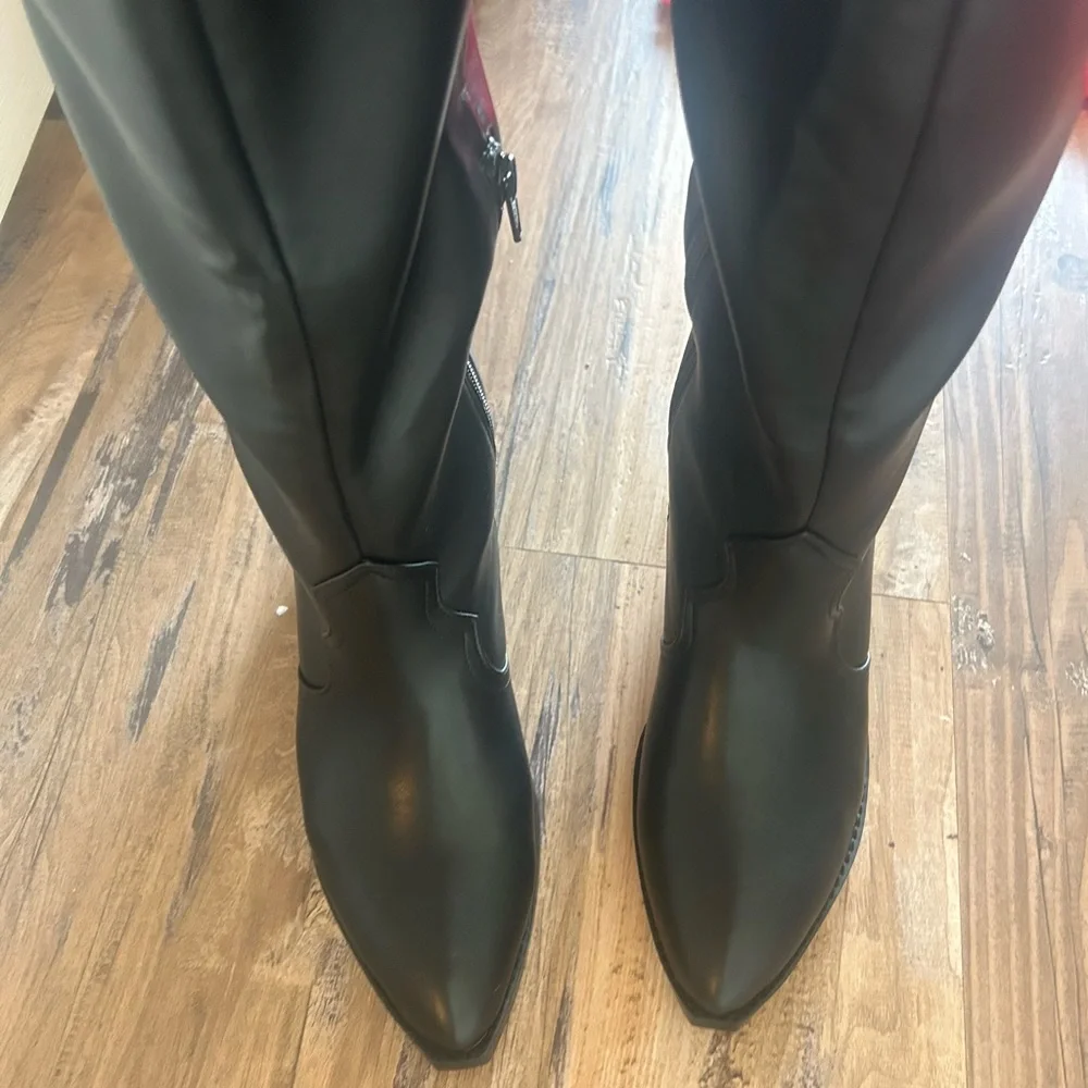 Dolce Vita Black Over-the-Knee Pointed Toe Boots